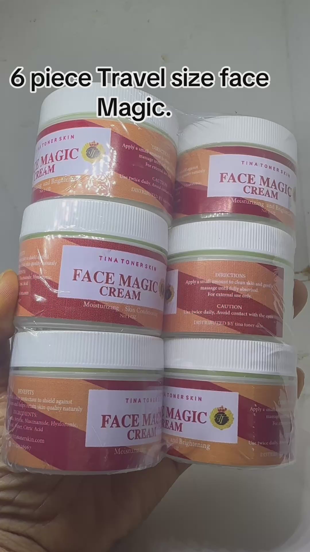 6 piece Face Magic Cream Travel Size Sample