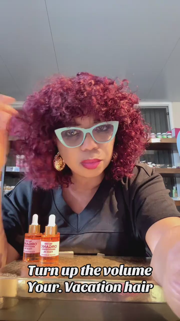 Pixel Bouncy Curly Wig with Bangs – Natural Black Fluffy Hair