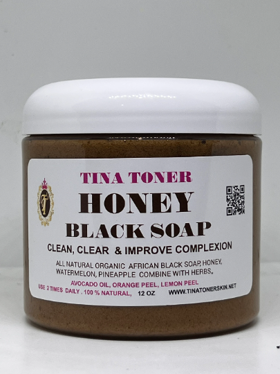 HONEY  BLACK SOAP 16 OZ