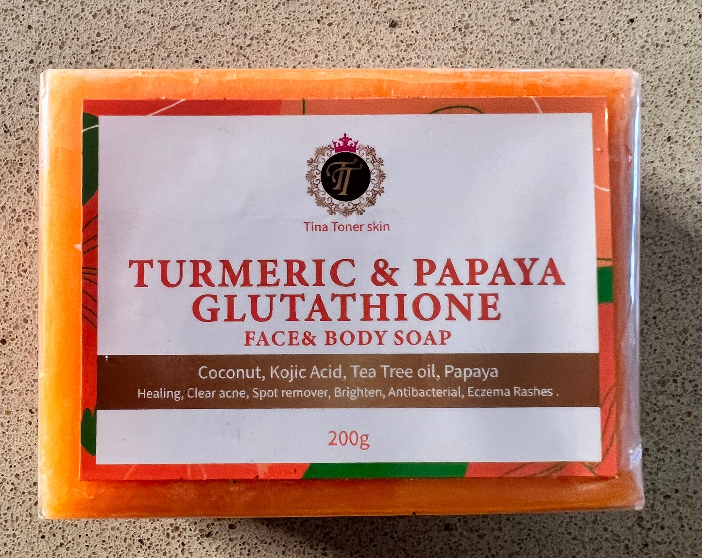 3 PAPAYA TURMERIC, GLUTATHION SOAP 200 gr